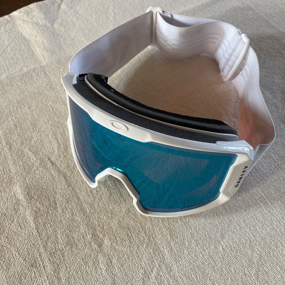 Oakley White and Blue Ski Goggles
